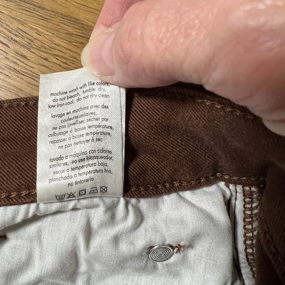 WeWoreWhat Womens Coasted Icon Jeans Cacao Size 27 Straight Leg Preppy Academia - Picture 9 of 9